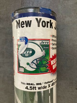 York Jets Ny Helmet Logo Real Big Wall Size Fathead 4.  5 Ft Wide X 4 Ft Tall