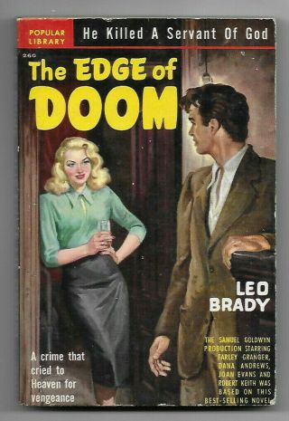 The Edge Of Doom Leo Brady 1st Print 1949 Popular 260 Rudolph Belarski Sexy Gga