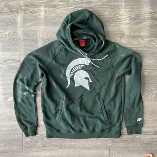 Nike Michigan State Spartans Hoodie Sweatshirt Large L Ncaa Sparty