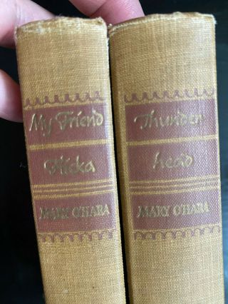 2 Book Set My Friend Flicka 1941 & Thunderhead 1943 Mary O 