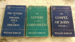 Holy Bible Commentary Set 3 William Barclay Gospel Of John,  Corinthians Daily