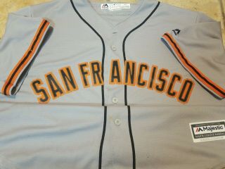 San Francisco Giants Majestic Road Grey Baseball Jersey Lrg.  Vtg Euc 90’s