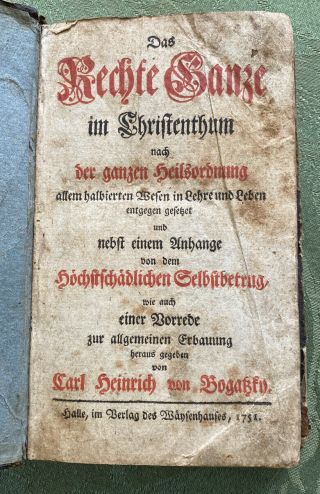 Antiquarian 1751 German Religious Book Printed in Gothic German 3