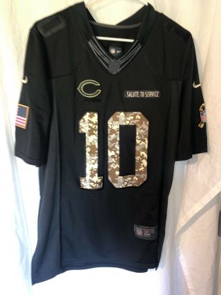 Mitchell Trubisky 10 Chicago Bears American Football Jersey Size S Black Camo