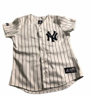 Derek Jeter York Yankees Authentic Stitched Jersey Youth Size Medium
