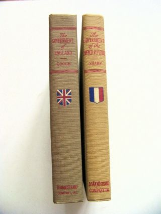 1937 Ed.  THE GOVERNMENT OF ENGLAND & 1938 Ed.  THE GOVERNMENT OF FRENCH REPUBLIC 2