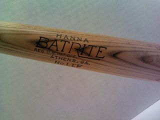 Vintage Rare Hanna Batrite Little League No.  LLF Dick Groat Fire Treated Bat 30 