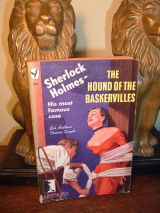 Sherlock Holmes Hound Of The Baskervilles Rare Vintage Pulp Edition 1949 Bantam