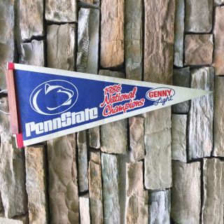 Penn State 1986 National Champions Pennant Nittany Lions Genny Light Football