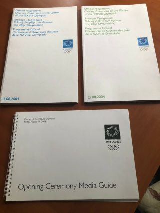 Official Program & Media Guide—olympics Opening & Closing Ceremonies—athens 2004