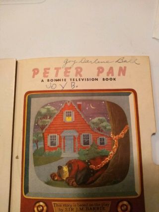 1953 PETER PAN - A BONNIE TELEVISION BOOK SAMUEL LOWE CO BARRIE POLLARD 3