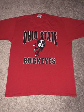 Vtg 80s Ohio State University Buckeyes Football 50/50 Soft Shirt