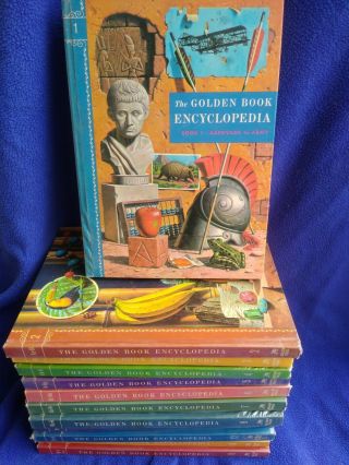 The Golden Book Encyclopedia Volume 1 - 14,  16 Vintage 1960 Illustrated