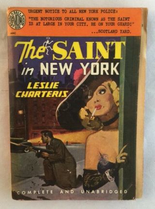 1951 Avon Mystery Paperback Leslie Charteris The Saint In York