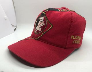 NCAA Florida State Noles Vintage Cap Hat Adult Snapback Red Embroiled The Game 2