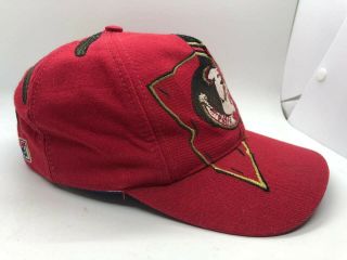 NCAA Florida State Noles Vintage Cap Hat Adult Snapback Red Embroiled The Game 3