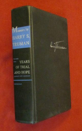 Memoirs: Vol.  2 Years Of Trial And Hope By Harry S.  Truman (1956,  Hardcover)