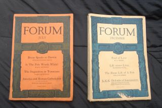 2 Vintage Forum Magazines - July,  1925 And December,  1925