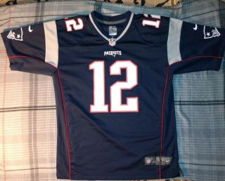Tom Brady England Patriots Nfl Nike On Field Jersey Youth Size L 14/16