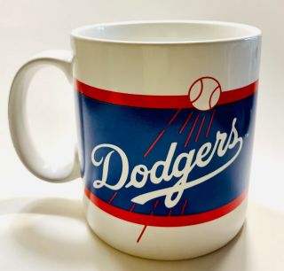Vintage Los Angeles Dodgers Baseball Mlb Ceramic Coffee Mug Cup Russ Berries