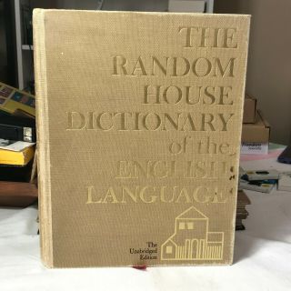 Vintage 1966 Random House Dictionary Of The English Language Unabridged Xl Large