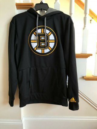 Adidas Boston Bruins Hockey Jersey Hoodie Black/gold Mens Size M