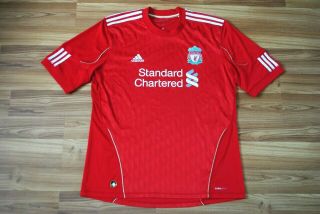 Size Xl Liverpool 2010/2012 Home Football Shirt Jersey Adidas Adult Xlarge Mens