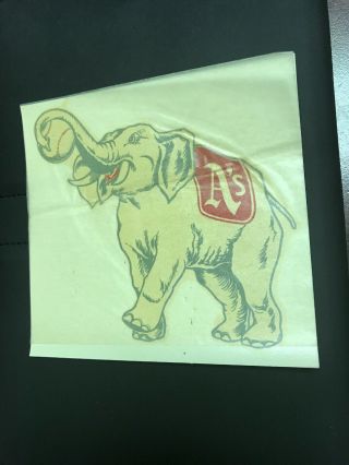 1940’s/1950’s Philadelphia Athletics A’s Baseball Elephant Mascot Decal