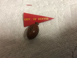 Vintage Pin Souvenir University Of Denver Colorado Football Pin