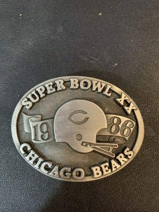 Chicago Bears Belt Buckle Bowl Xx Pewter