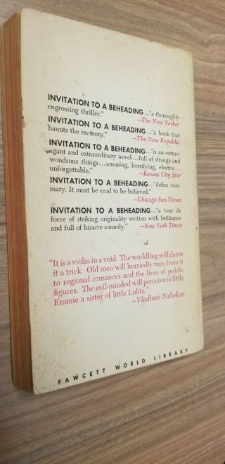 Invitation to a Beheading,  Vladimer Nabokov,  Paperback,  First Crest Printing 2