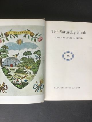 1966 First Edition The Saturday Book Number 26 Edited John Hadfield Hb Dj Vgc