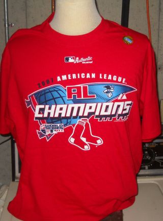 Boston Red Sox 2007 World Series American League Champion Tshirt Large Majestic