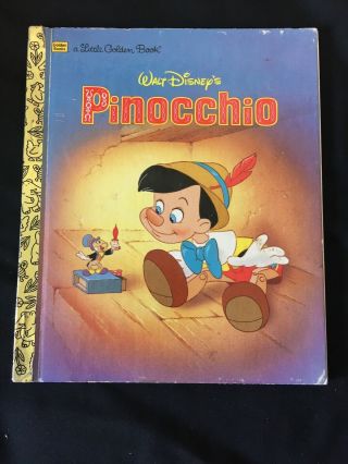 Little Golden Book Walt Disneys Pinocchio 1995 Childrens Story Books