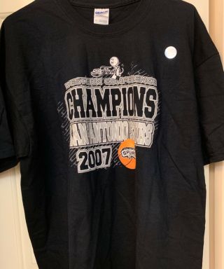 2007 NBA San Antonio Spurs Western Conf.  Champs Finals Black T Shirt - XL 2