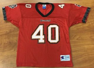 Vintage Jersey Tampa Bay Buccaneers Mike Alstott Youth Large 14 - 16 By Champion