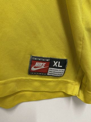 Vintage 90s 1998 Nike Brazil Home Soccer Jersey Yellow Men’s Size Xl Futbol 3