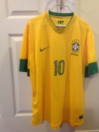 Brasil Mens Nike Dri - Fit Size Xl Soccer Jersey,  Vguc,  Us