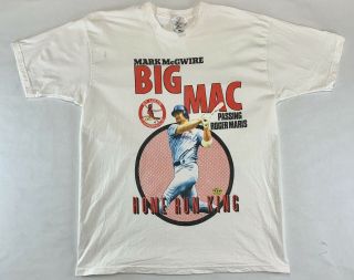 Mark Mcgwire St Louis Cardinals Big Mac Passing Roger Maris Home Run King Xl