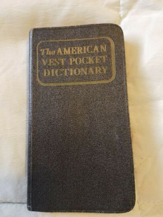 Vintage The American Vest Pocket Dictionary 1951 Jess Stein Random House