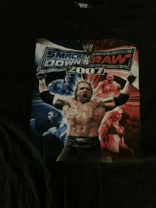 Raw Vs.  Smackdown 2007 T - Shirt Xl Triple H Hhh Extra Large John Cena Mysterio