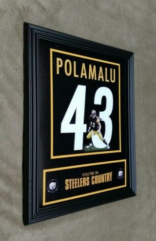 Pittsburgh Steelers Troy Polamalu 8x10 Framed Jersey Photo