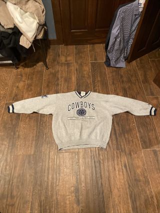 Vintage Lee Sport Nfl Dallas Cowboys Pullover Sweatshirt Large