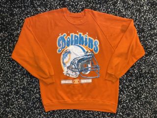 Vintage Miami Dolphins Crewneck Sweatshirt Men’s Size Large