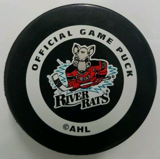 Albany River Rats Ahl Inglasco Made In Canada Official Game Puck Vintage