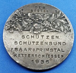 1936 Olympic German Medal Medallion Schutzen Dem Besten Schutzenbund Coin?