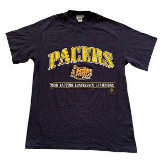 Vtg 2000 Indiana Pacers Nba Finals Blue Spell Out Lee Usa T Shirt Men 