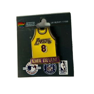 Kobe Bryant 8 Jersey La Lakers Nba Vintage 1998 Nos Hat Lapel Pin