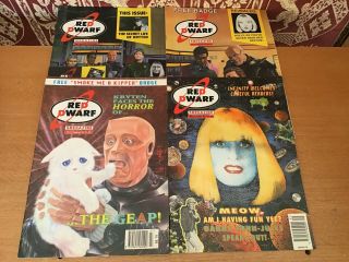 Vintage Red Dwarf Tv Magazines No 2,  3,  4 & 6 In