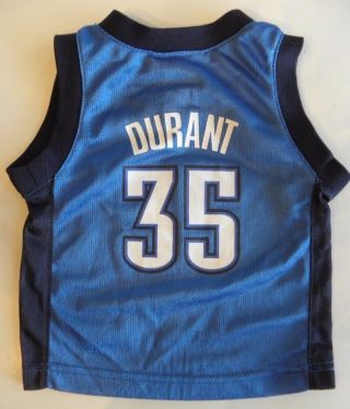 Kevin Durant 35 Basketball Jersey Toddler 12 Mo Blue Okc Oklahoma City Thunder